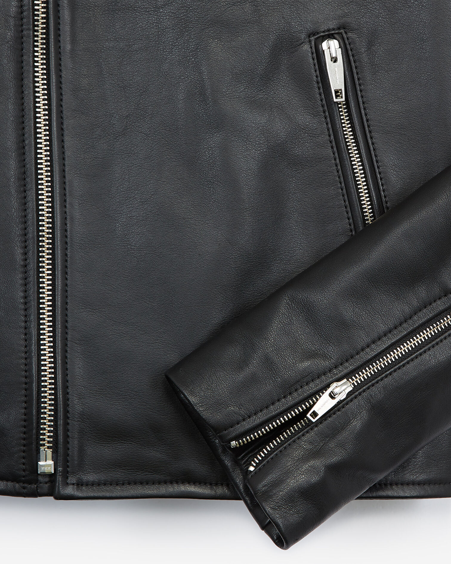 Blouson cuir noir perfecto col motard, BLACK, hi-res image number null