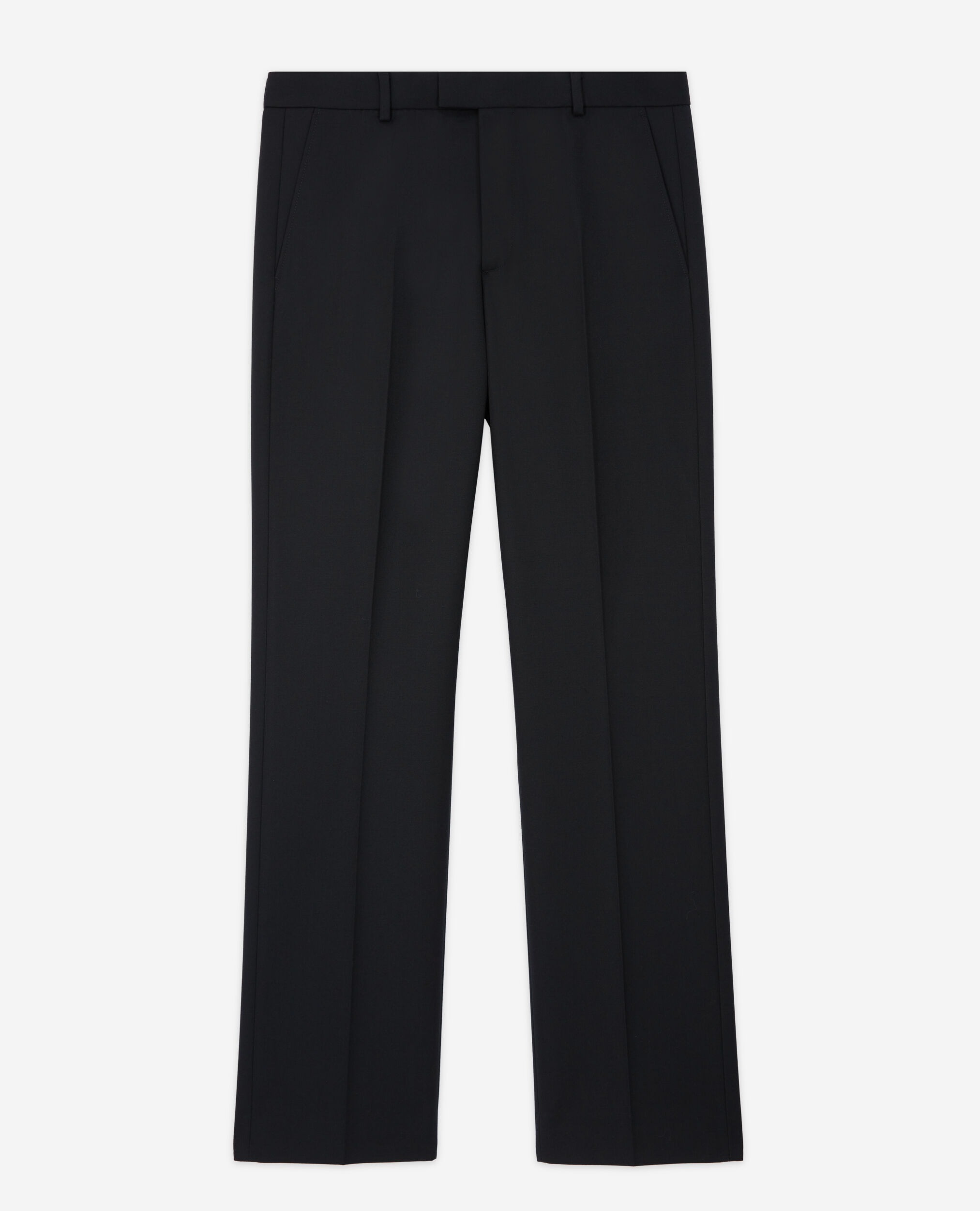 Black wool flared pants, BLACK, hi-res image number null