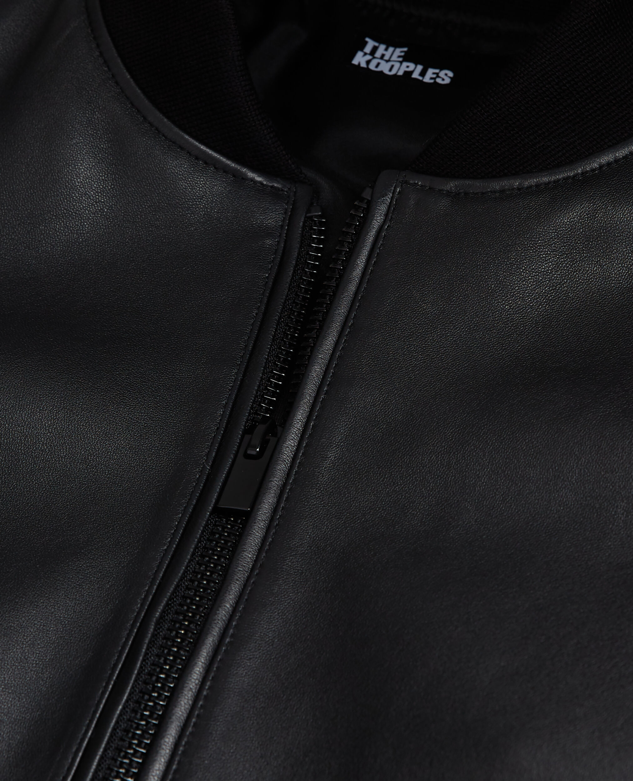 Schwarze Jacke mit Lederdetails, BLACK, hi-res image number null