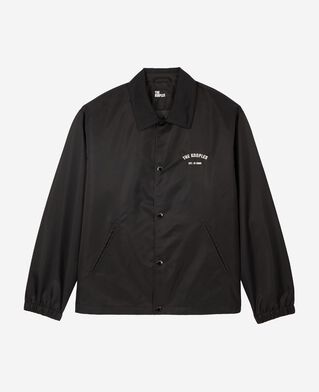 The Kooples HOMME BLACK blouson avec broderie dos noir