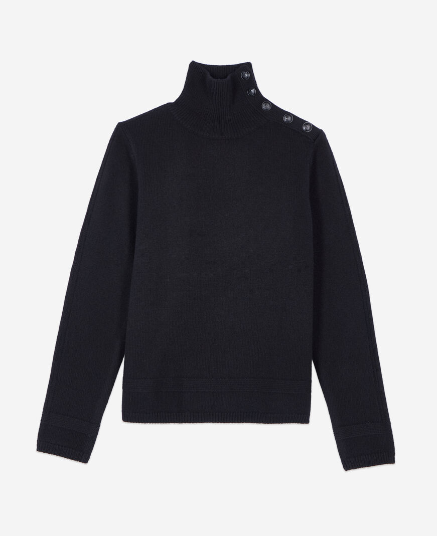 The Kooples WOMEN BLACK black wool sweater