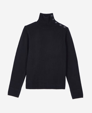 The Kooples WOMEN BLACK black wool sweater
