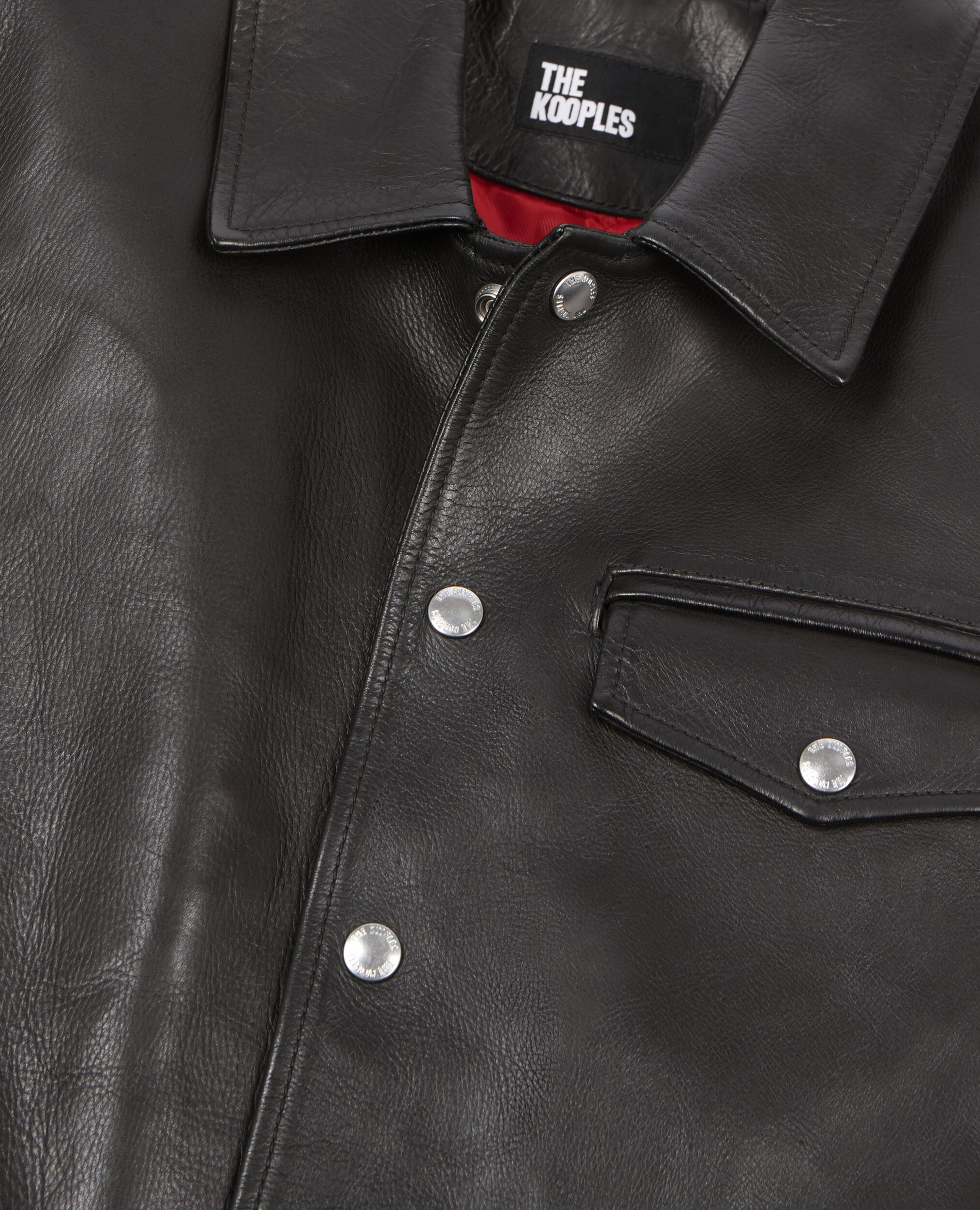 Black leather jacket, BLACK, hi-res image number null