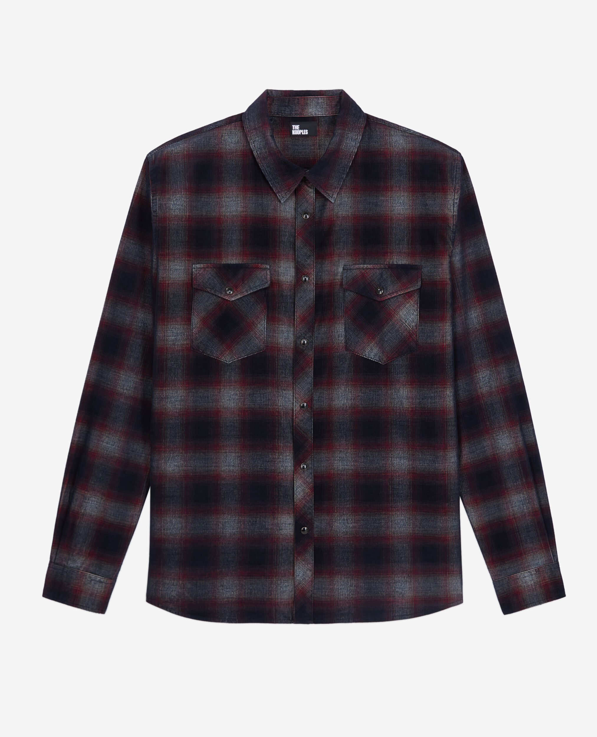 Kariertes Hemd in Schwarz und Bordeauxrot, BLACK / BURGUNDY, hi-res image number null