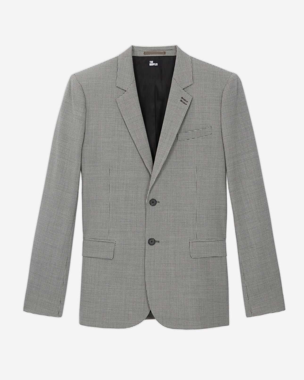 The Kooples HERREN ECRU BLACK graue anzugjacke aus wolle mit motiven