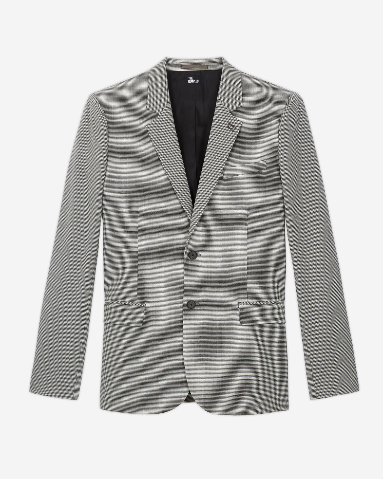 Graue Anzugjacke aus Wolle mit Motiven, ECRU BLACK, hi-res image number null