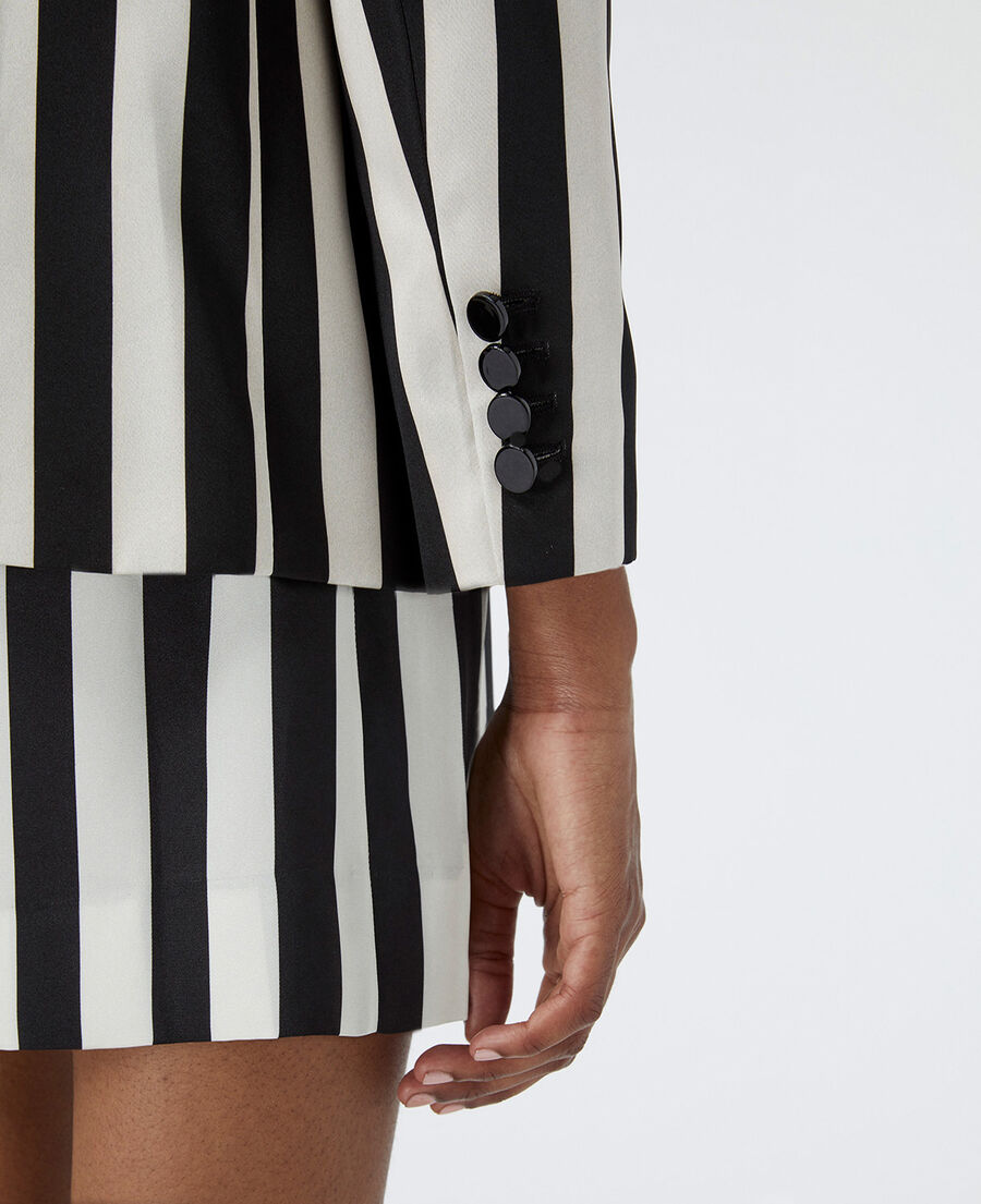 Satin jacket with black stripes | The Kooples