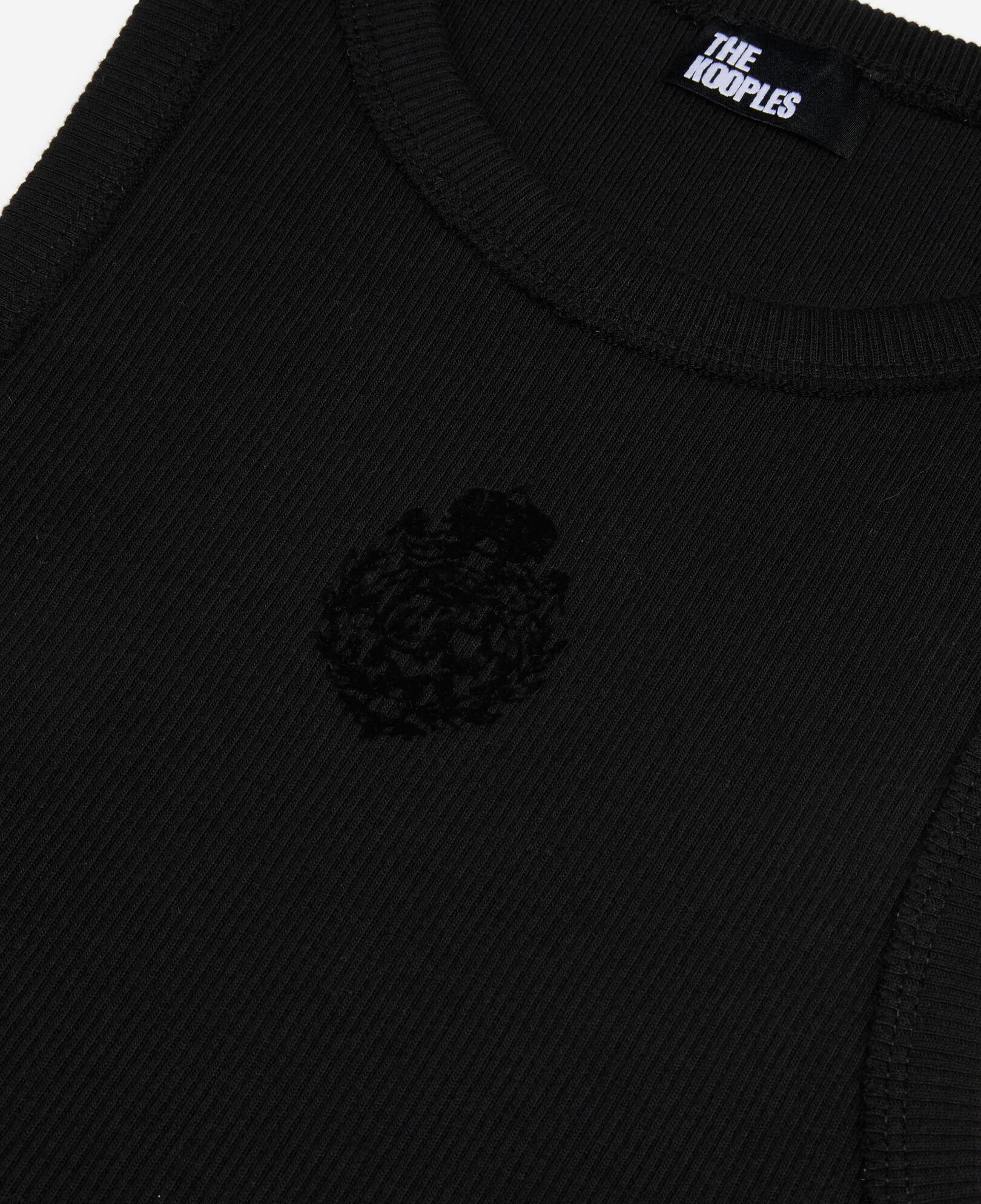 The Kooples FEMME BLACK débardeur avec blason noir