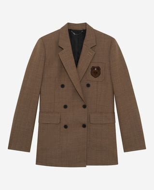 The Kooples F CAMEL suit jacket with camel coat of arms