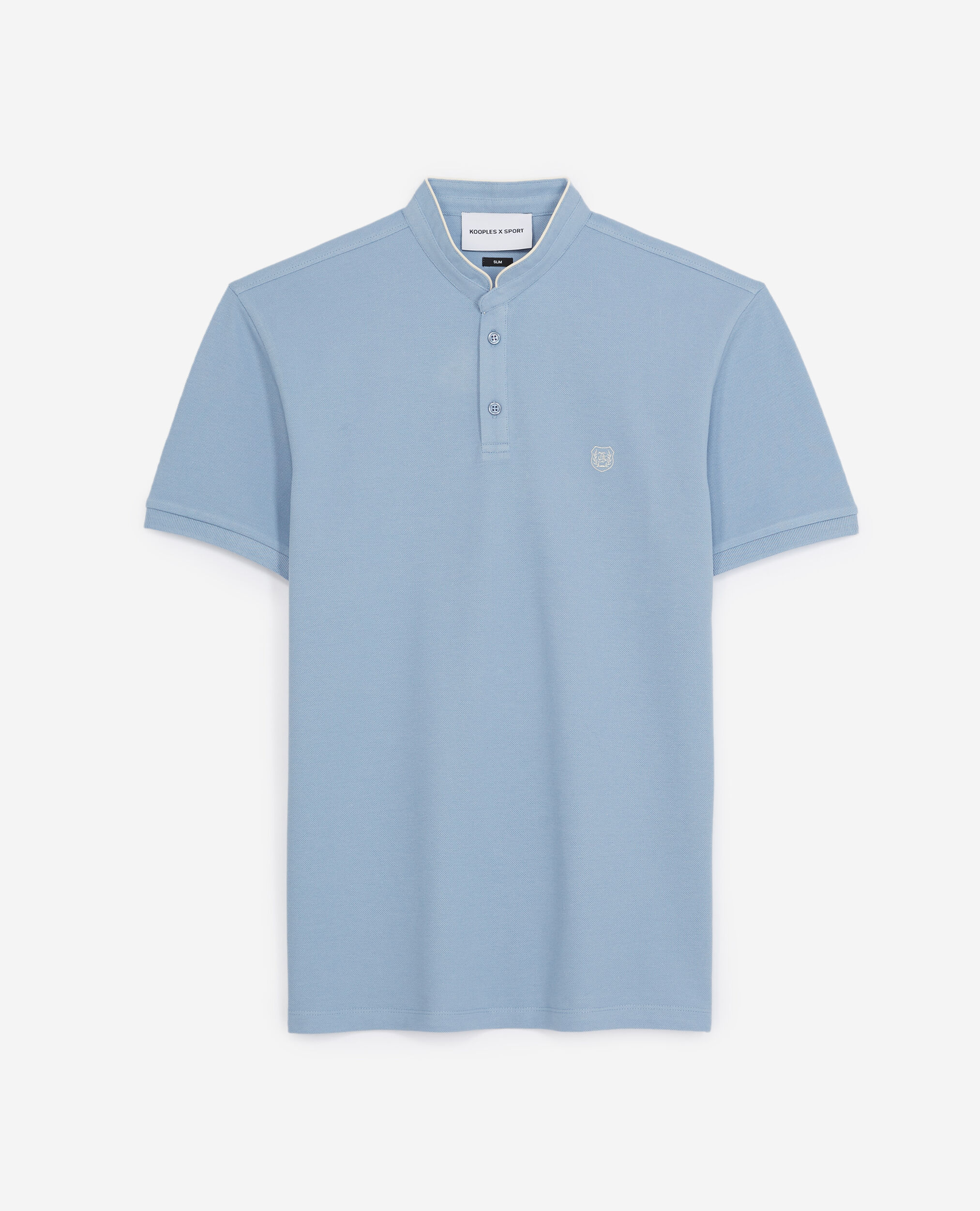 Polo azul con logotipo, SKY BLUE / LIGHT BEIGE, hi-res image number null