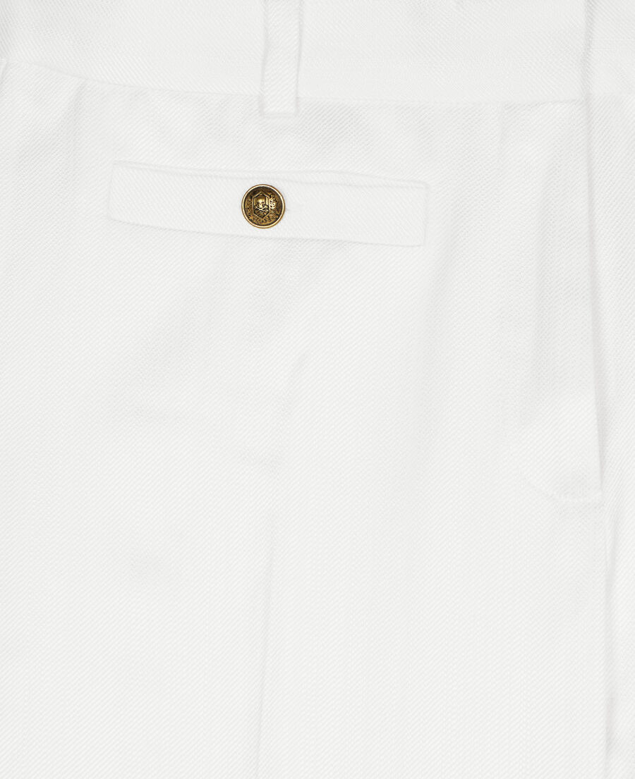pantalon tailleur blanc