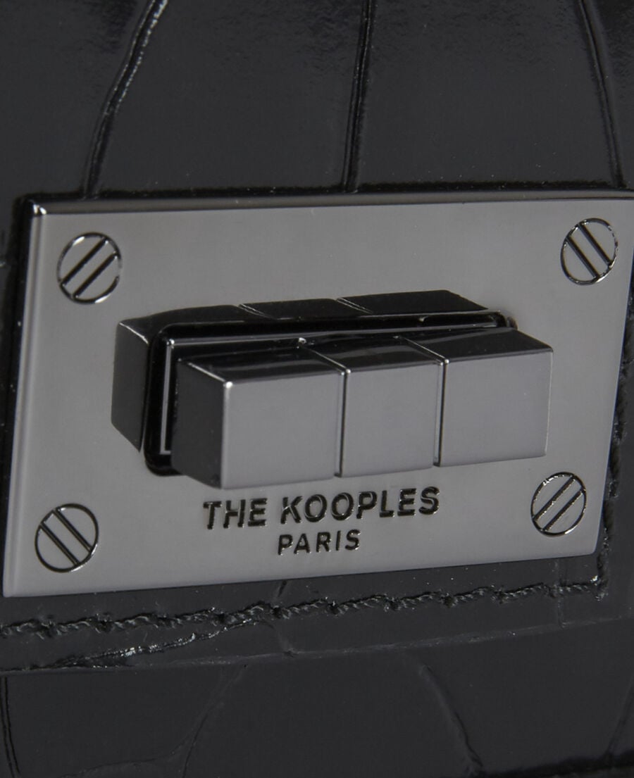 The Kooples WOMEN BLACK nano emily bag in black leather