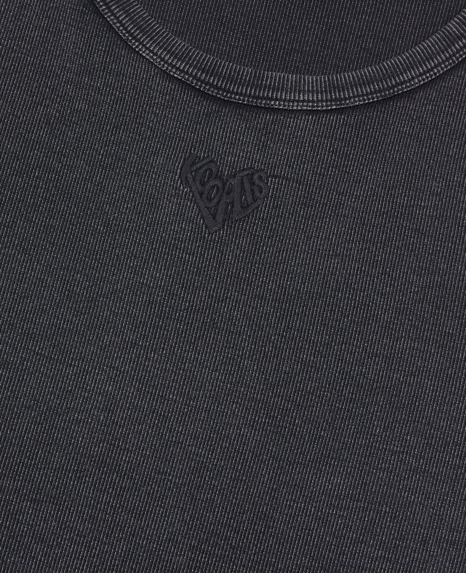 The Kooples MEN BLACK WASHED black kooples heart tank top