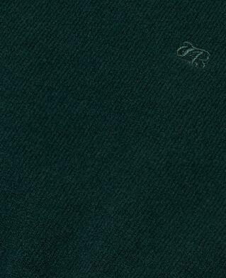The Kooples H BOTTLE GREEN dark green cashmere round-neck sweater