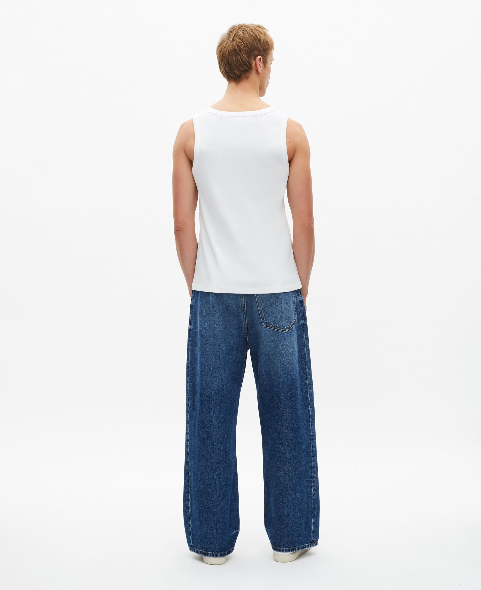 The Kooples MEN WHITE white tank top with crest embroidery