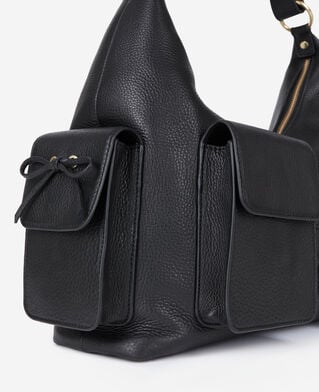 The Kooples WOMEN BLACK black leather amelia xl bag