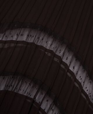 The Kooples FEMME CAFE robe longue pliss&eacute;e marron