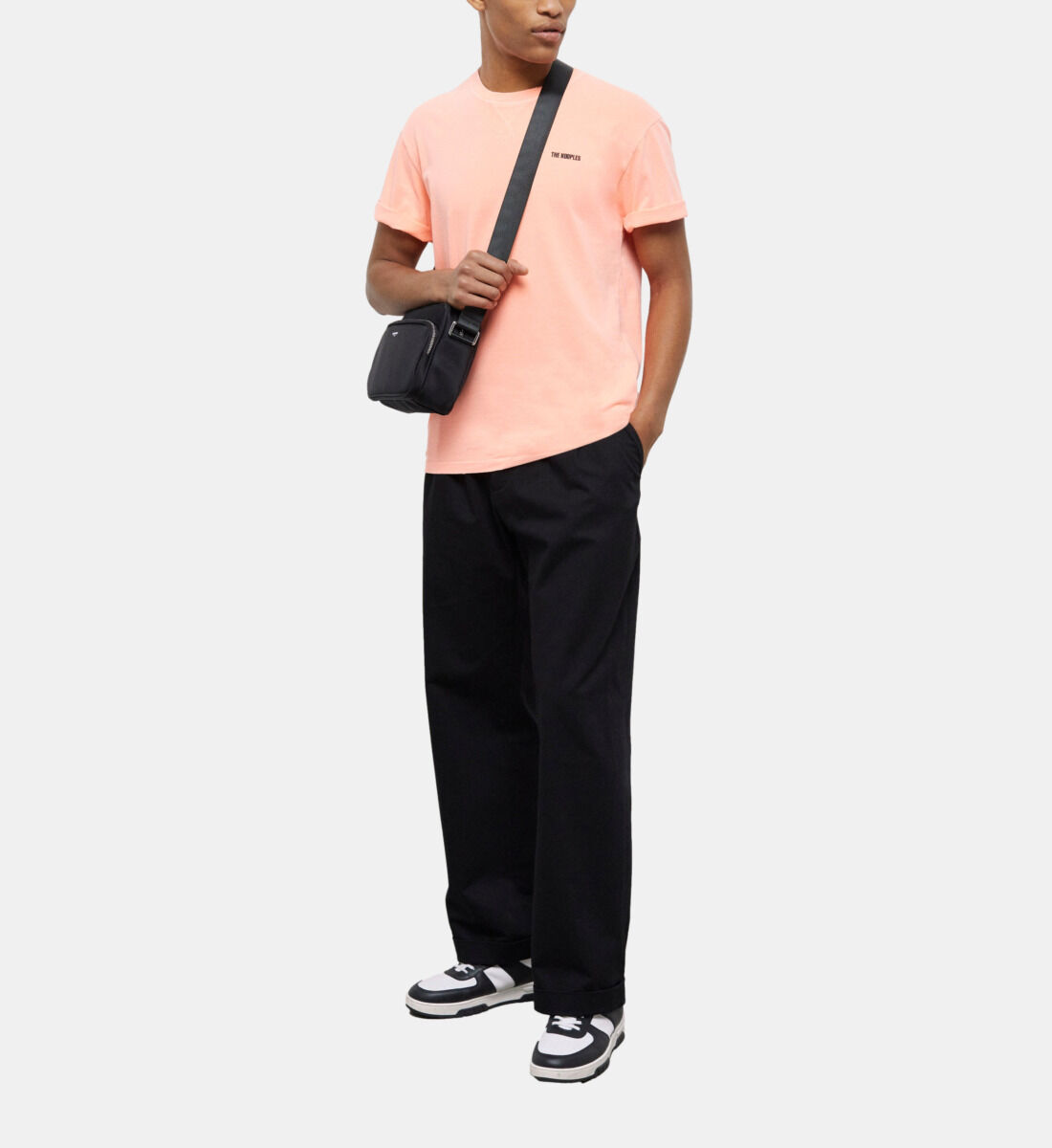 T shirt orange fluo homme sales