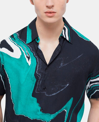 The Kooples HOMME BLACK / GREEN chemise imprimée