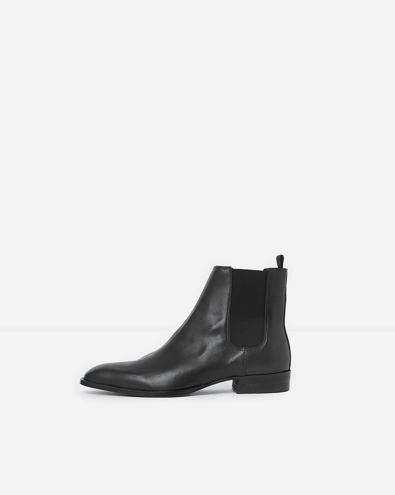 The Kooples HOMME BLACK chelsea boots noires cuir plates