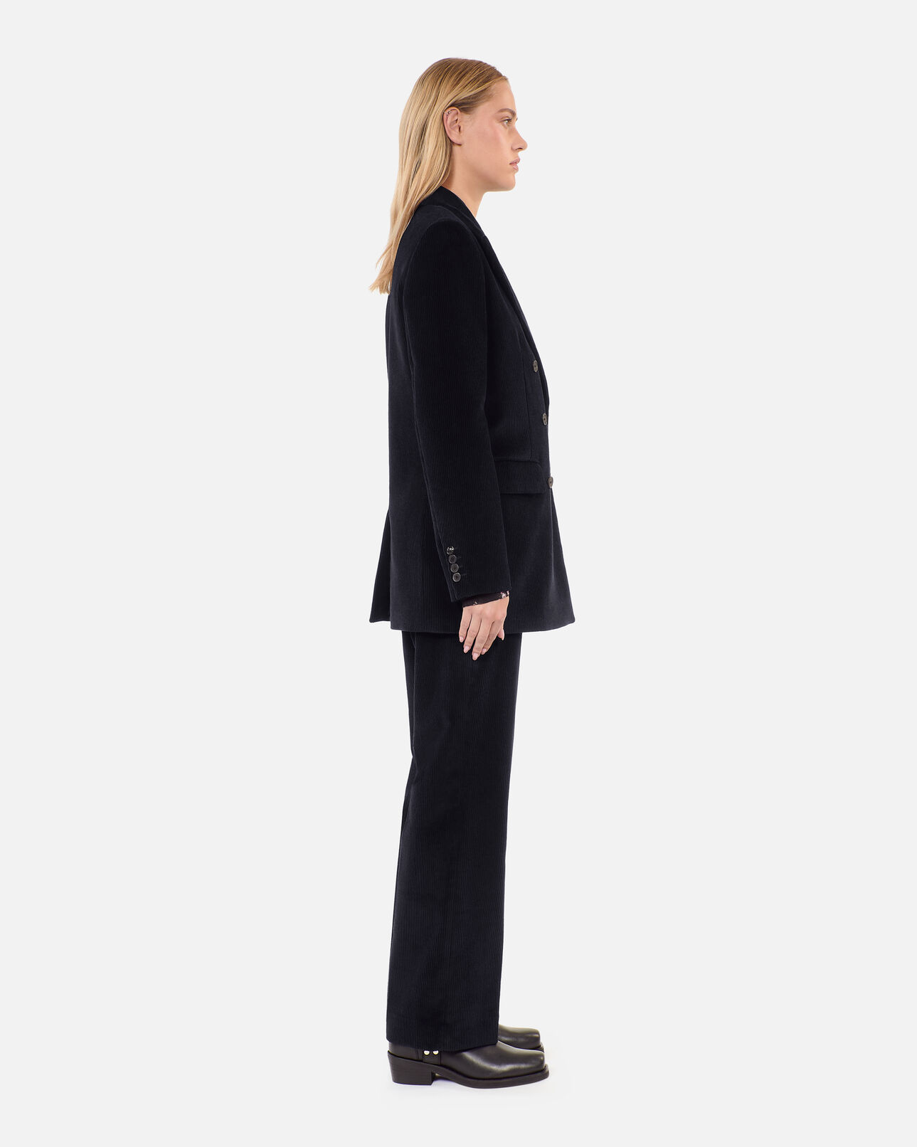 The Kooples WOMEN BLACK black corduroy suit jacket