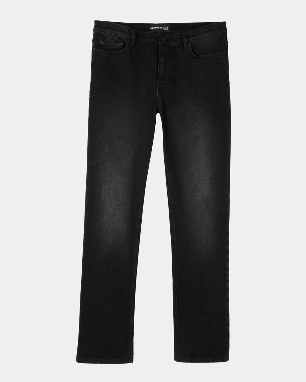 The Kooples HERREN BLACK WASHED schwarze jeans mit slim-fit-passform