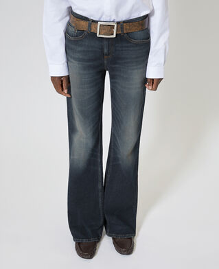 The Kooples F MEDIUM BLUE bootcut jeans with blue abrasions