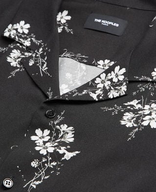 The Kooples HOMME BLACK WHITE chemise fleurie