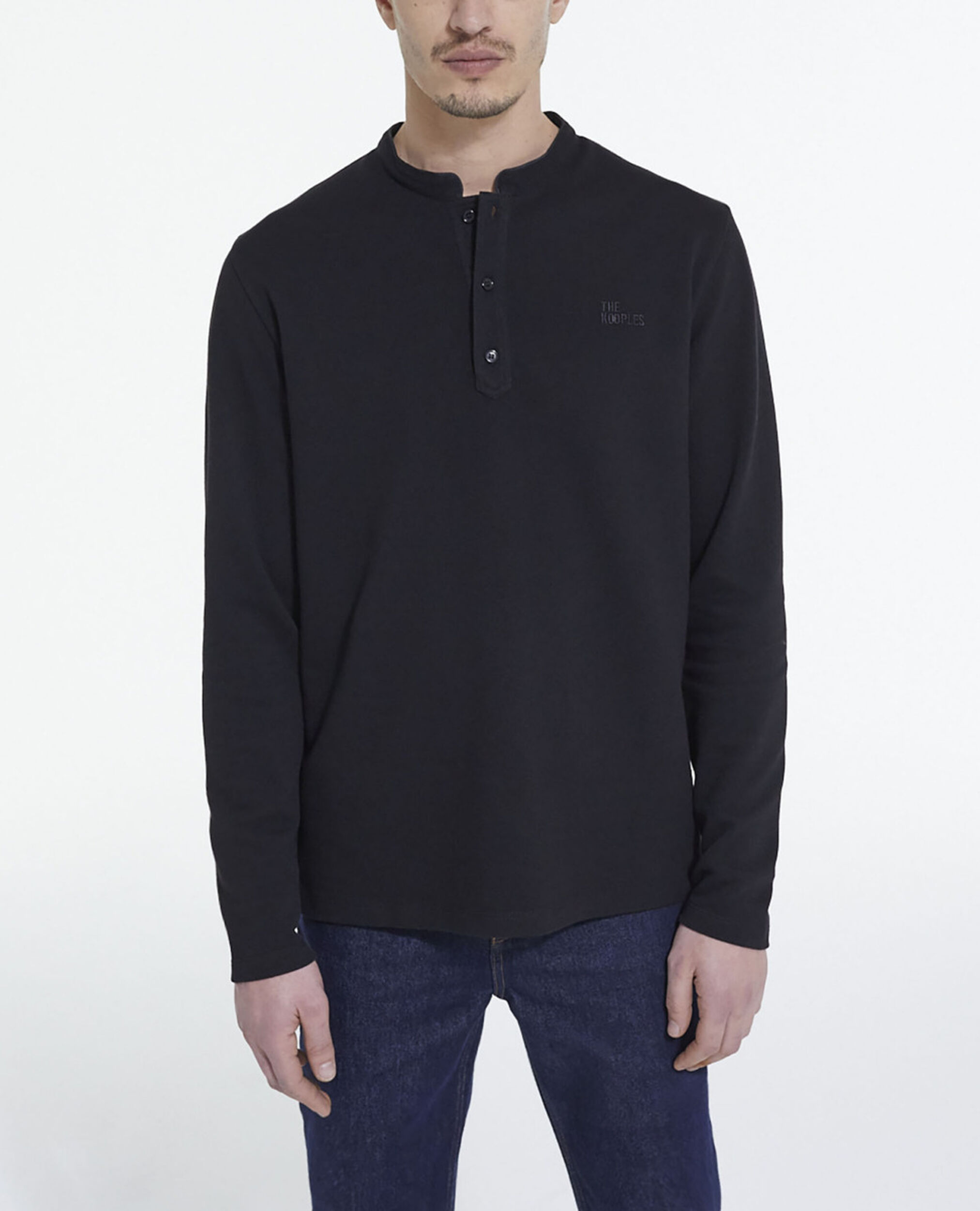 Camisa polo logotipo The Kooples negro, BLACK, hi-res image number null