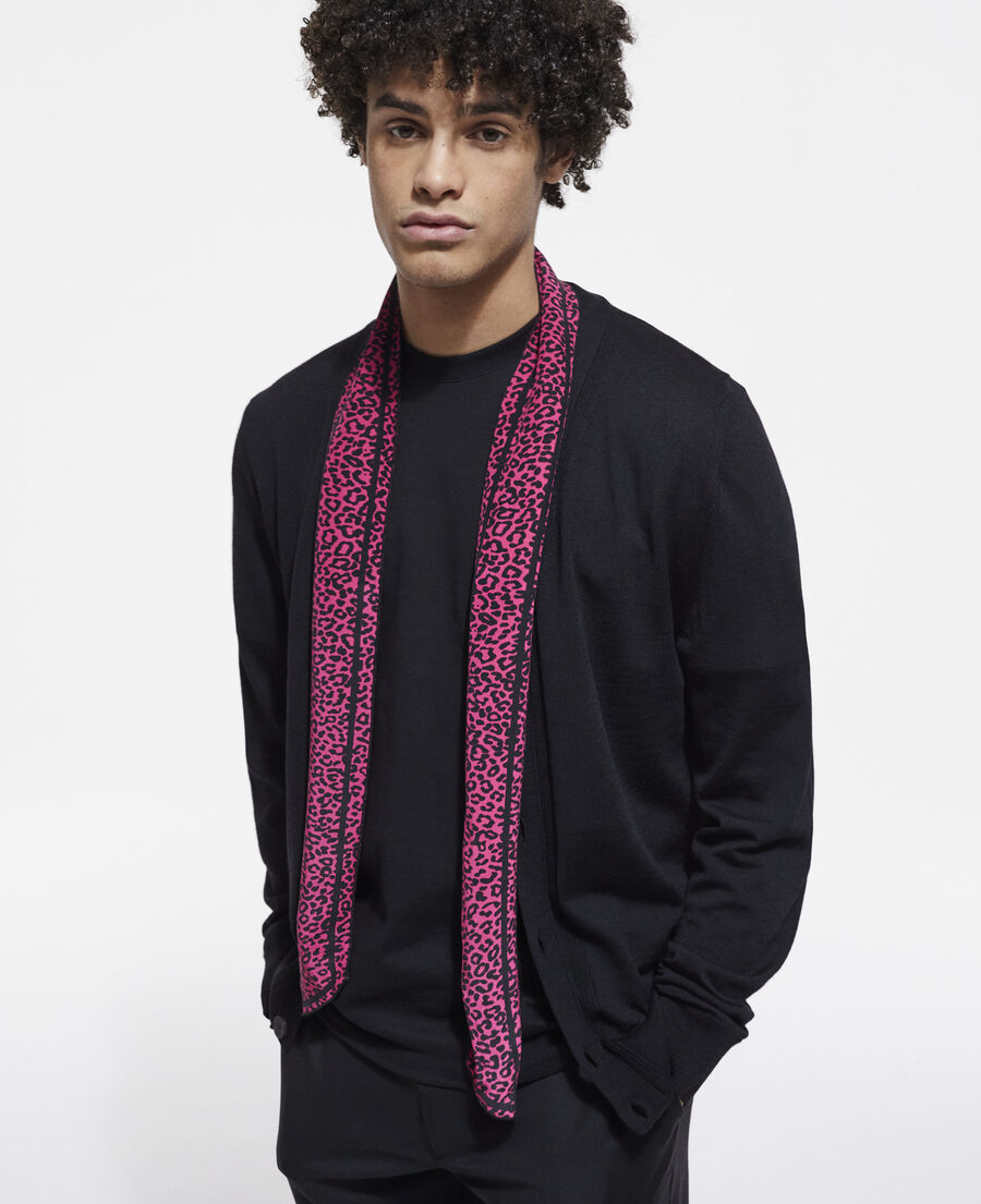 pink leopard print scarf