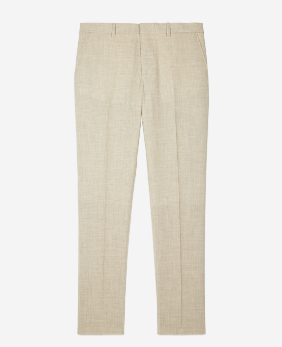 The Kooples HOMBRE BEIGE pantalones de traje de lana beige de corte entallado