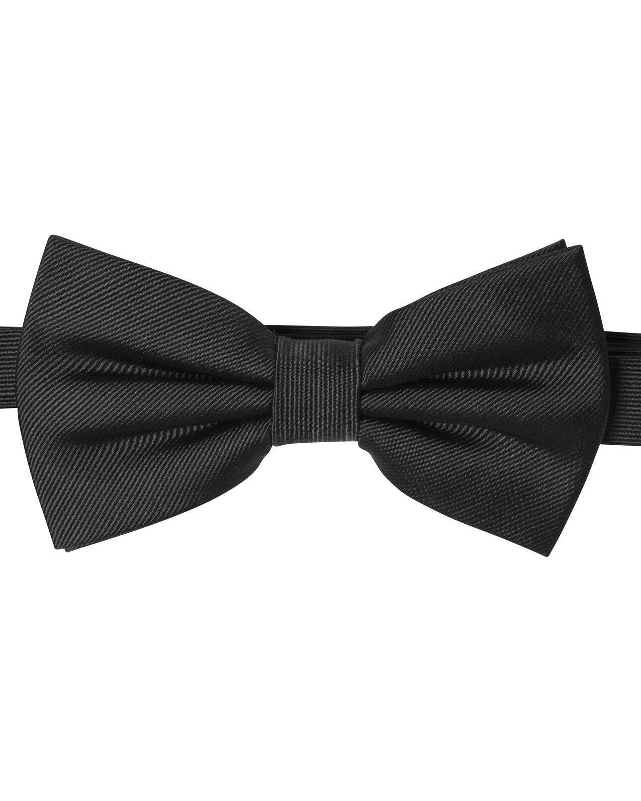 The Kooples MEN BLACK plain black bow tie in silk