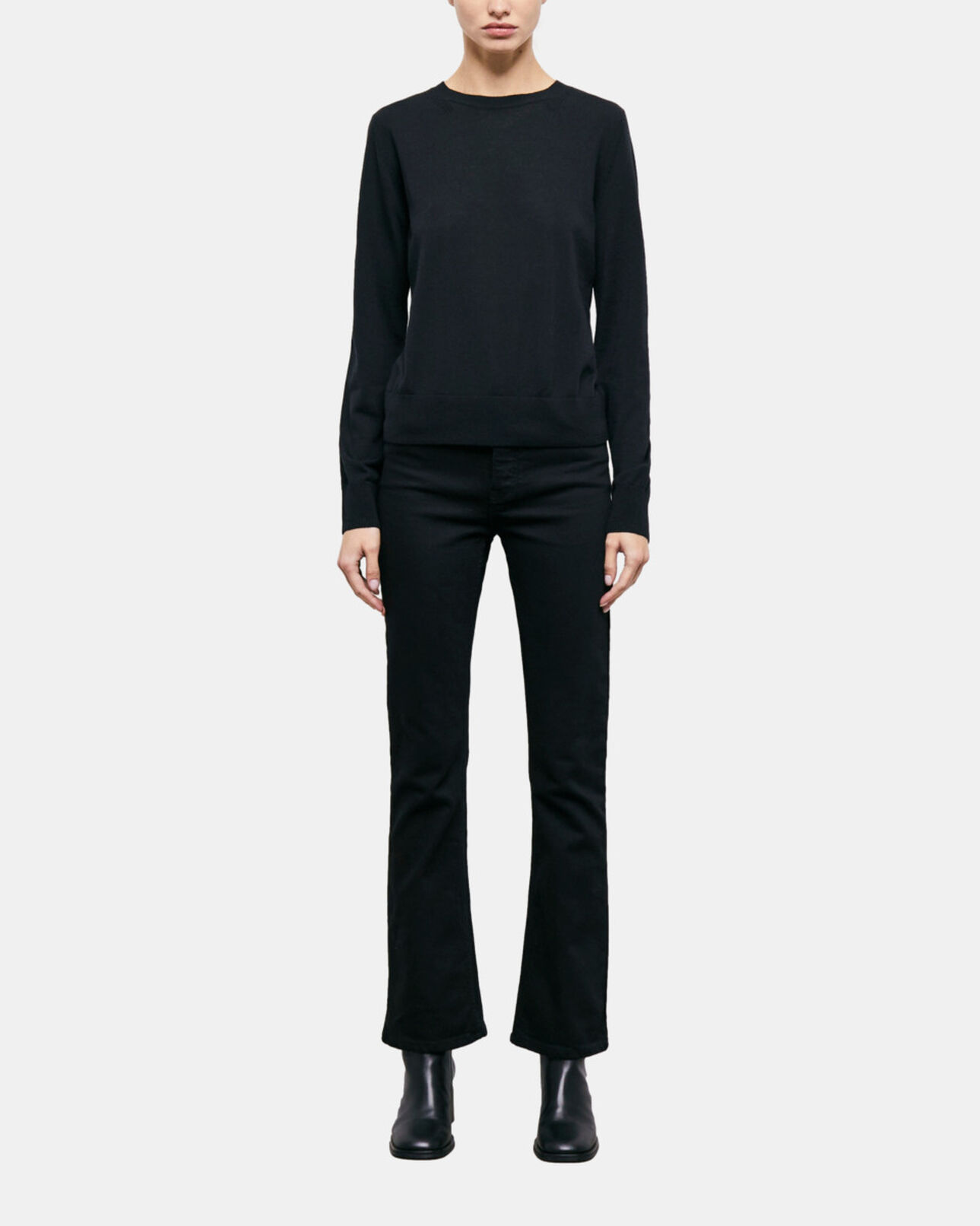 The Kooples FEMME BLACK pull fin mérinos noir