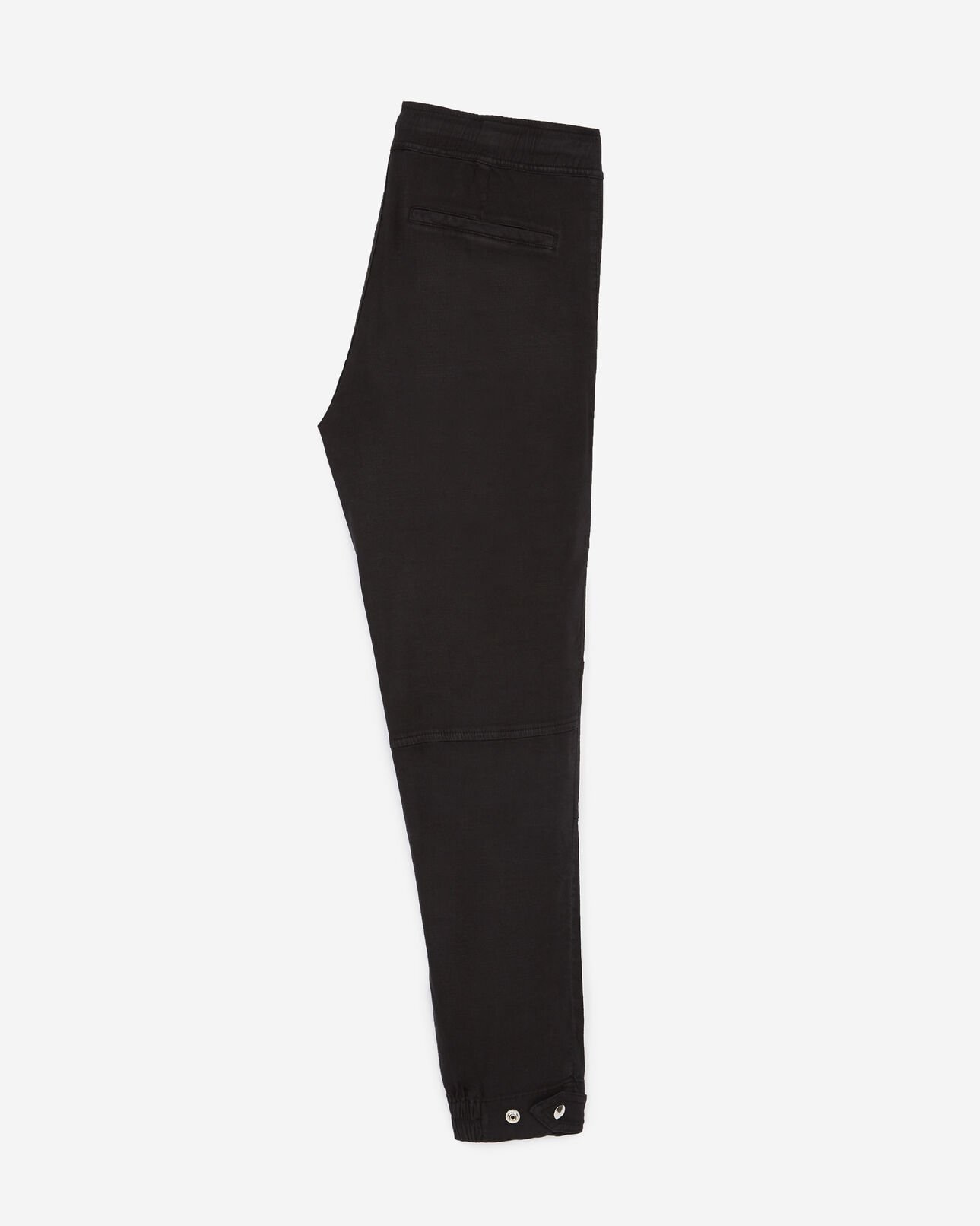 The Kooples WOMEN BLACK cotton military-effect black trousers