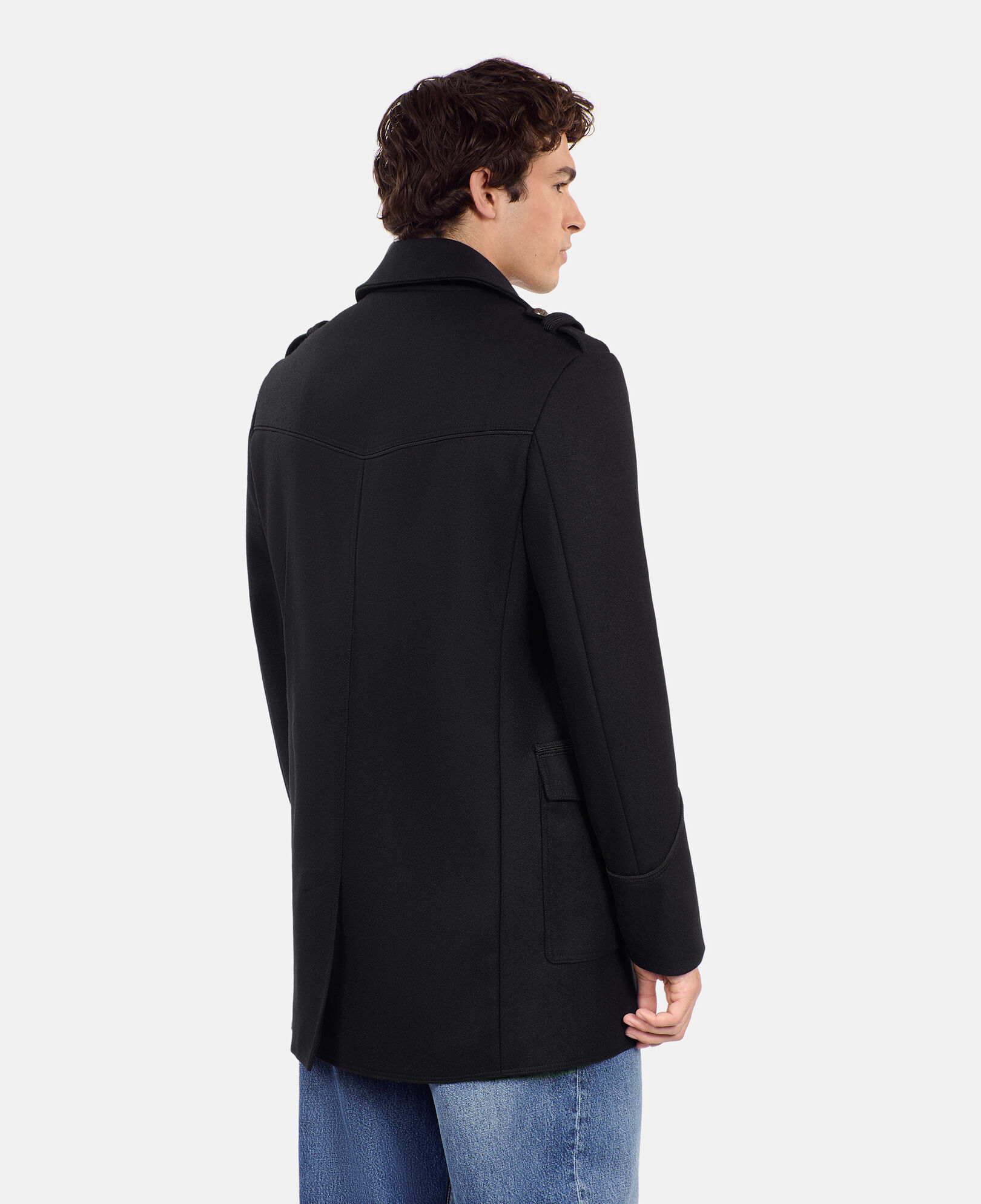 The Kooples HOMME BLACK caban style officier noir