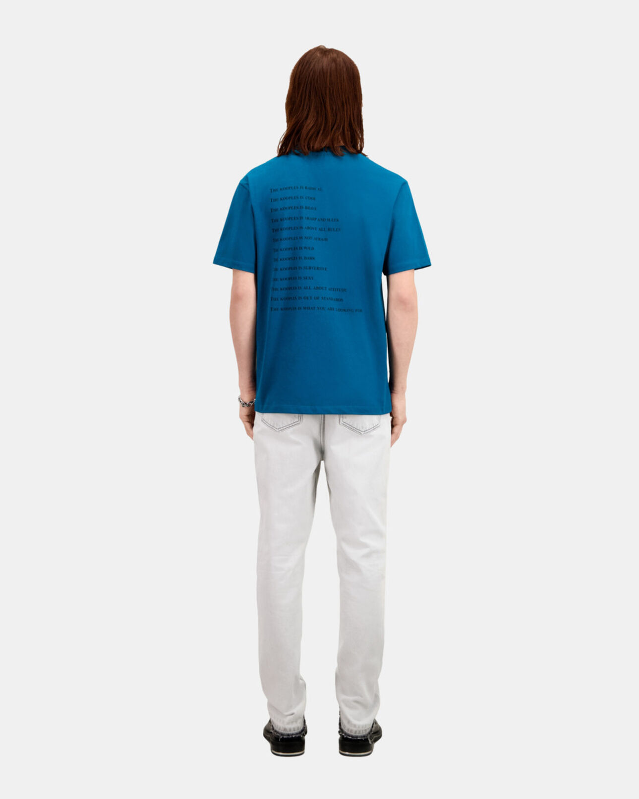 The Kooples MEN MEDIUM BLUE men's blue what is t-shirt