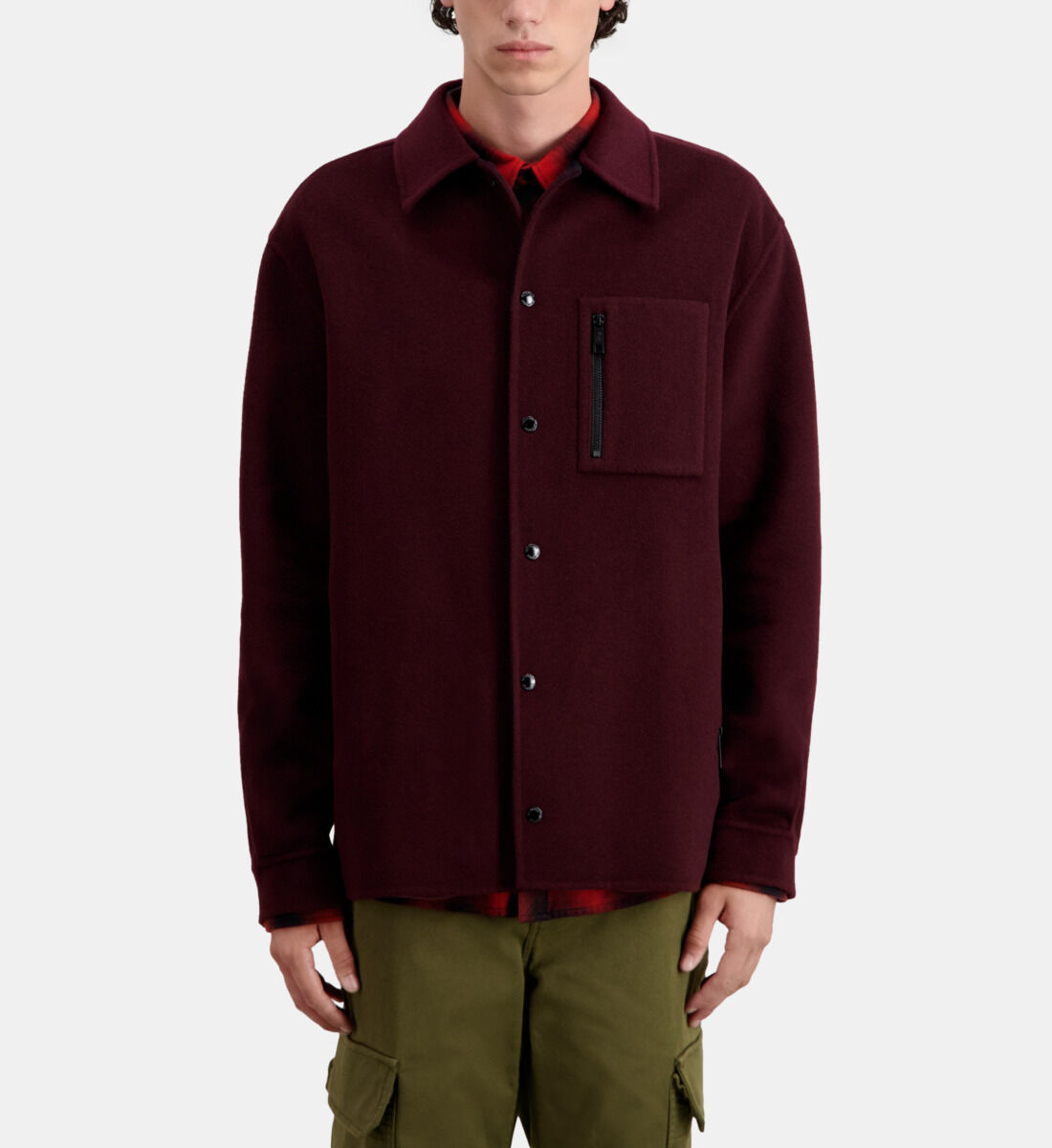 Burgundy discount cargo jacket