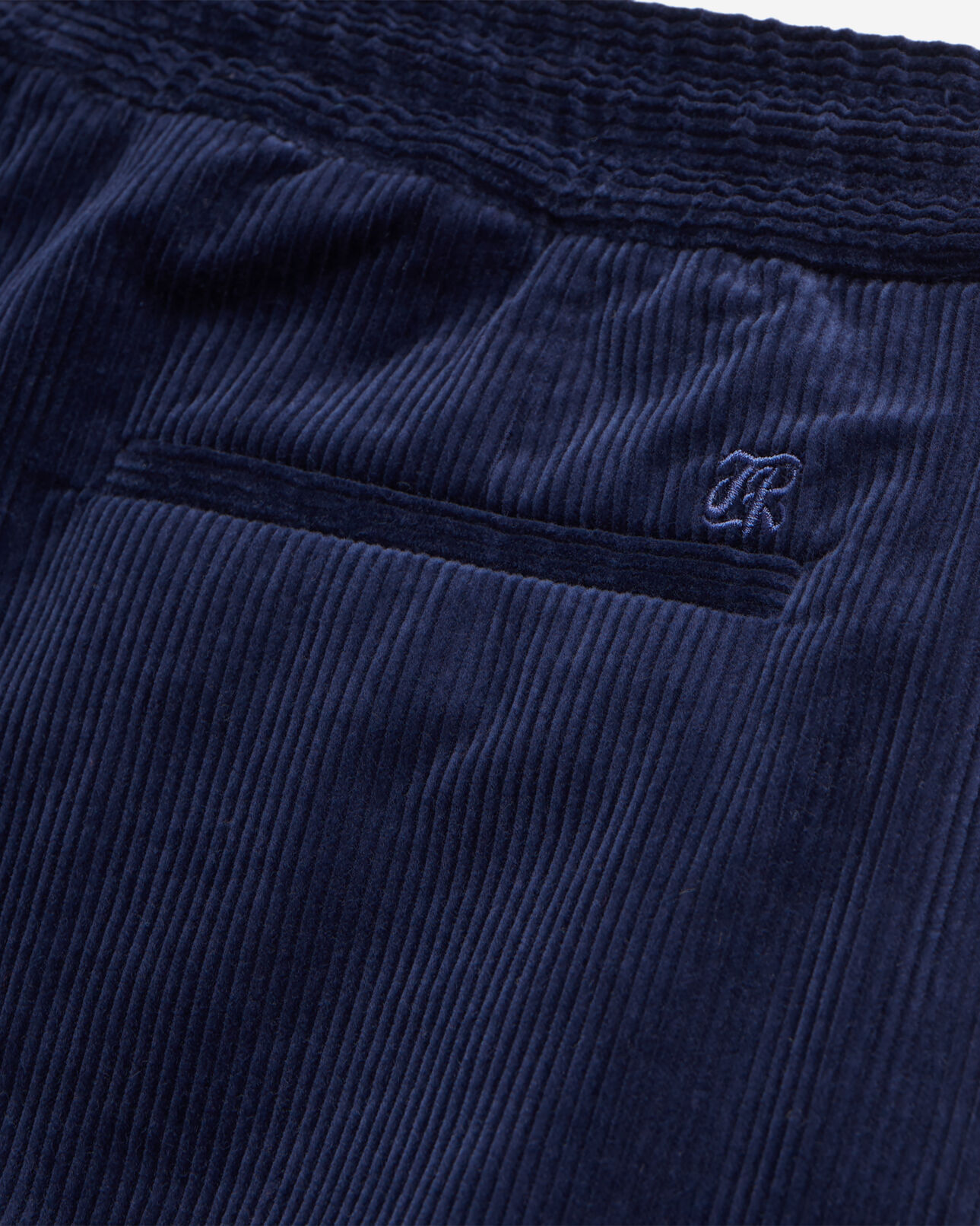 The Kooples HOMME NAVY pantalon bleu marine en velours côtelé