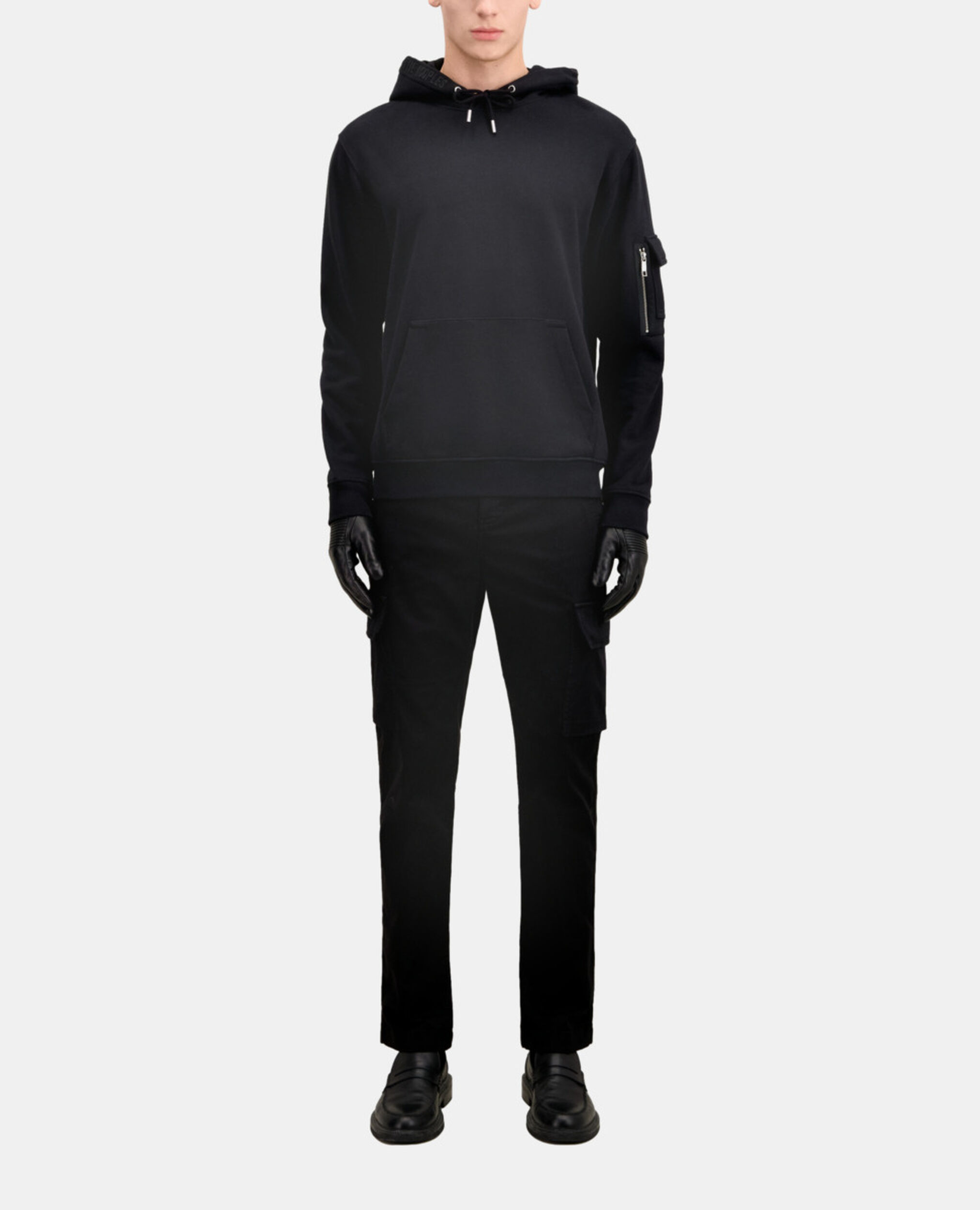 Men's Black hoodie with logo The Kooples UK