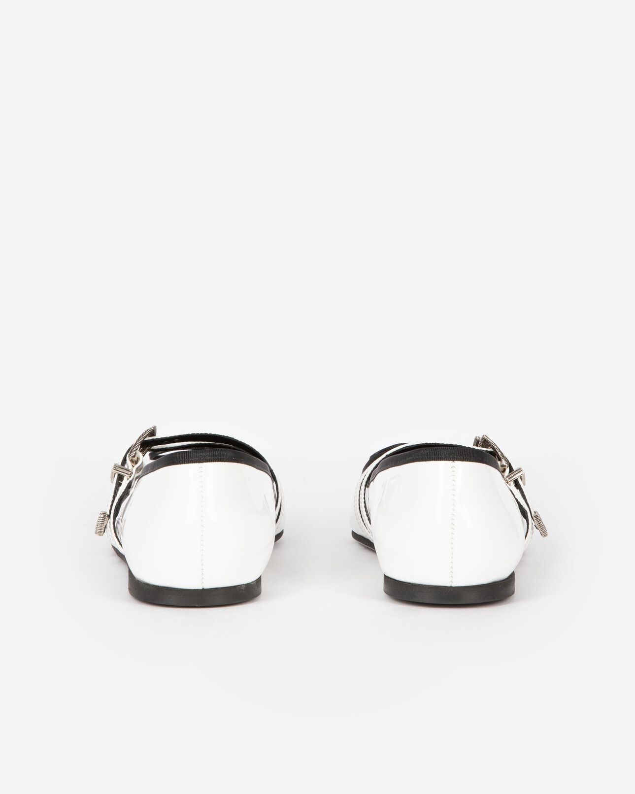 The Kooples DAMEN WHITE flache ballerinas aus weißem leder