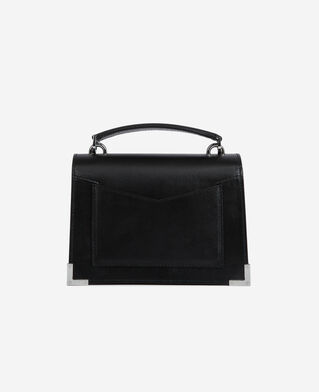 The Kooples WOMEN BLACK BRUT small emily bag in black leather