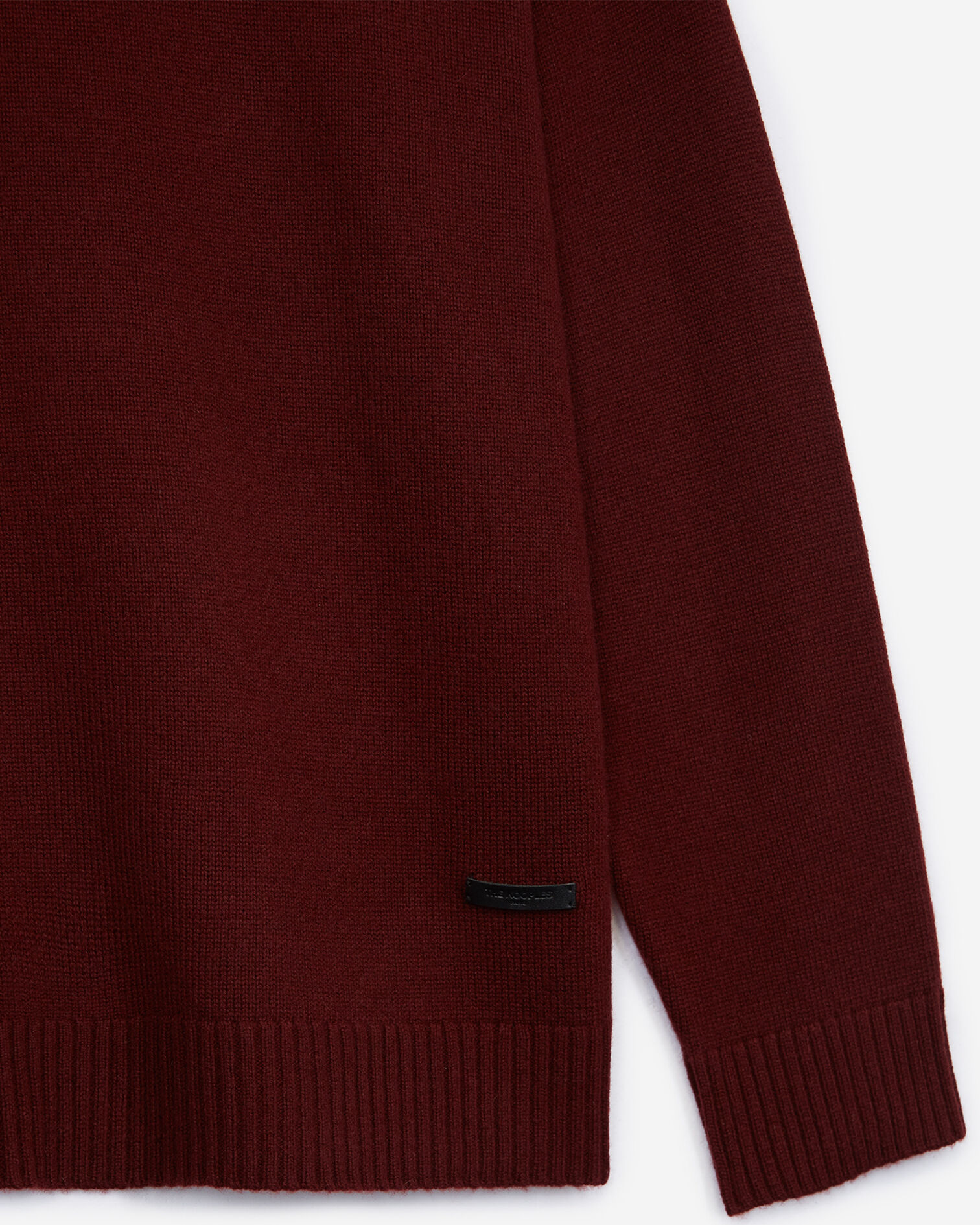 Burgundy wool and cashmere turtleneck jumper, BURGUNDY, hi-res image number null