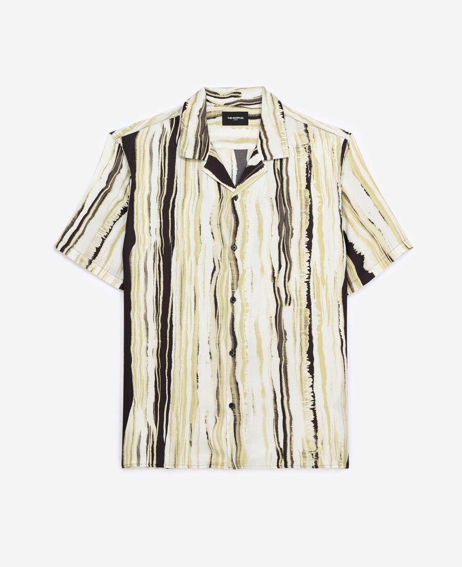 The Kooples HERREN BLACK / YELLOW / WHITE hemd hawaiikragen gelb schwarz