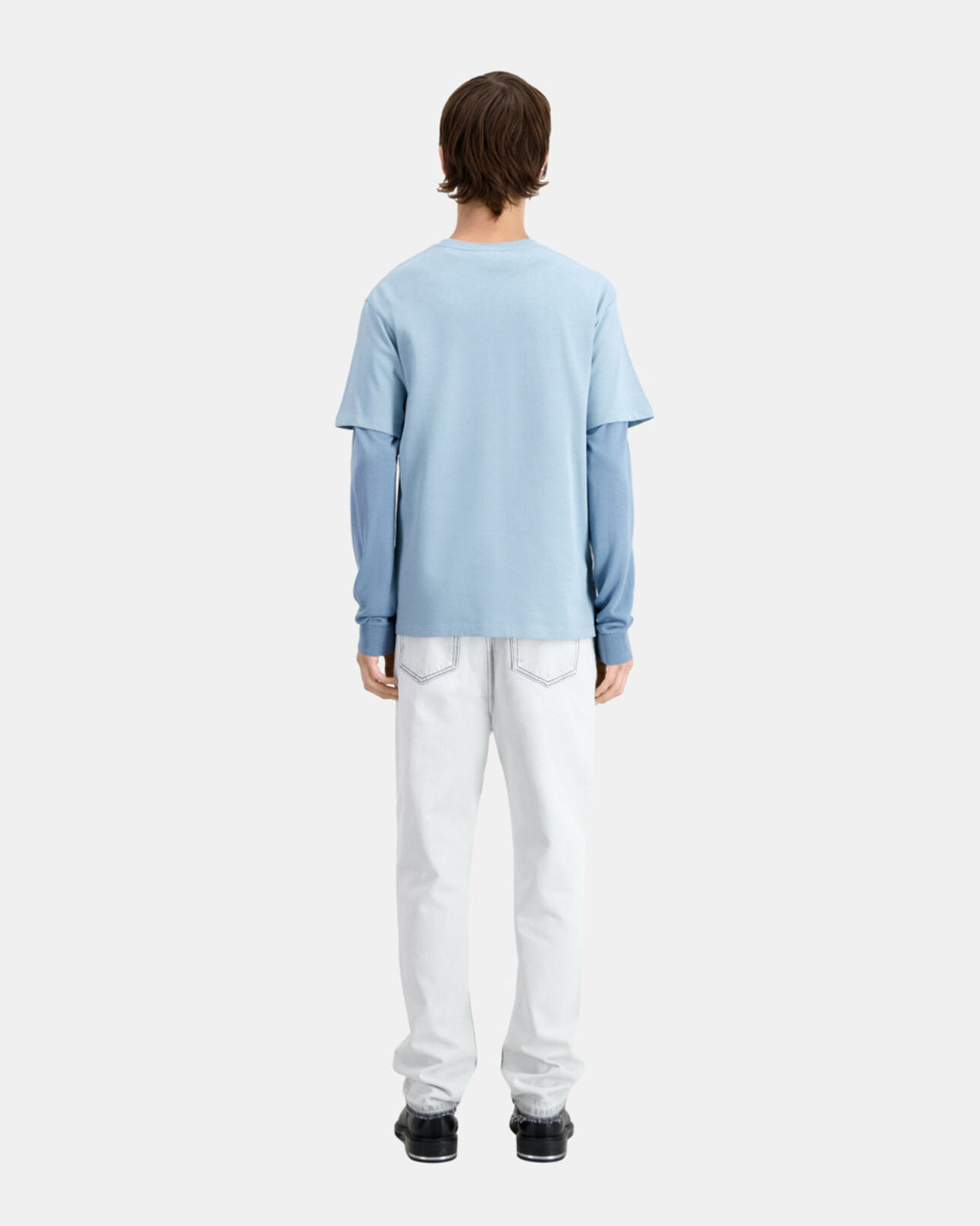 The Kooples HOMBRE BLUE GREY camiseta azul logotipo para hombre