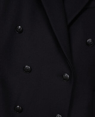 The Kooples WOMEN BLACK long black wool coat