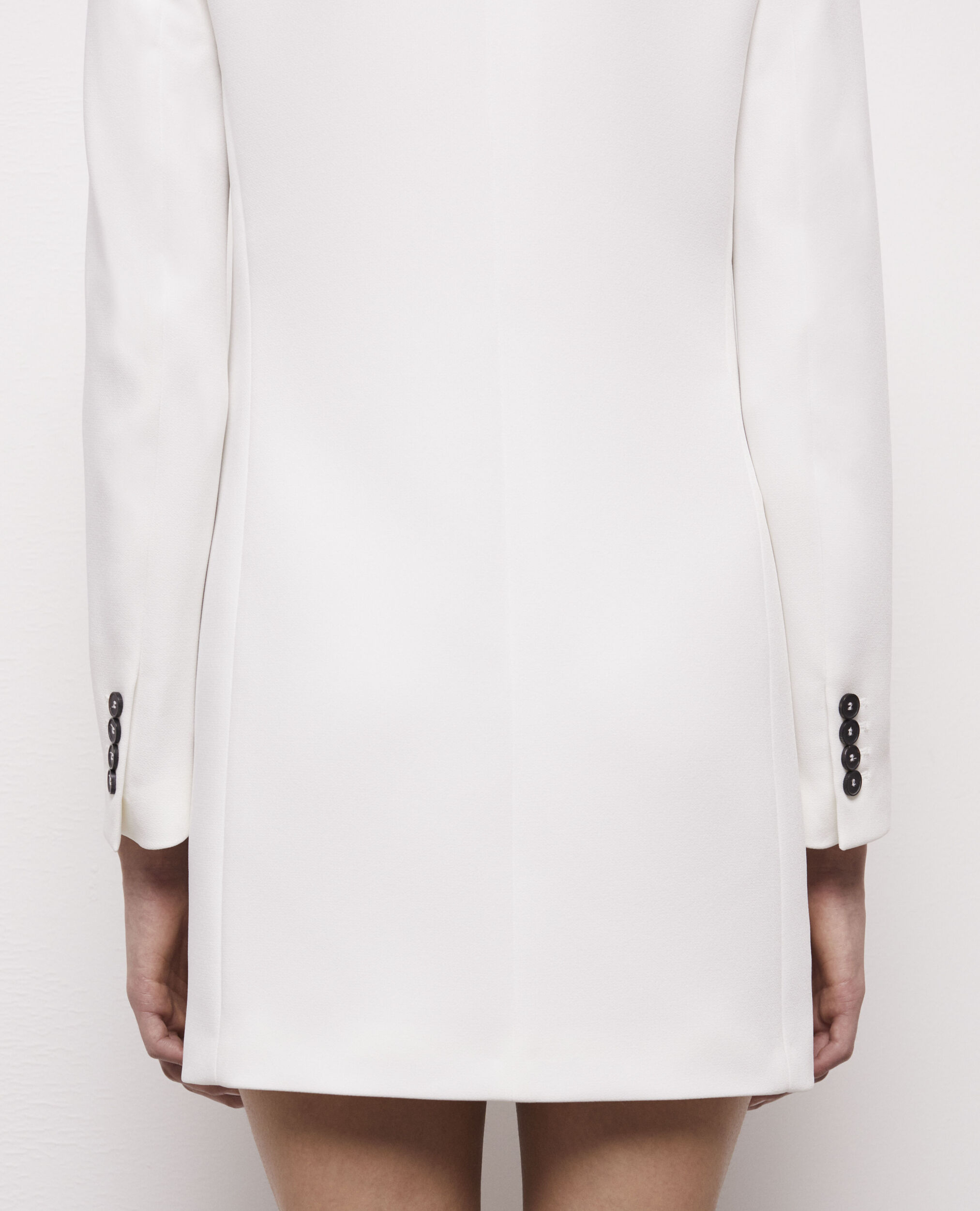 Vestido corto blanco crudo, ECRU, hi-res image number null