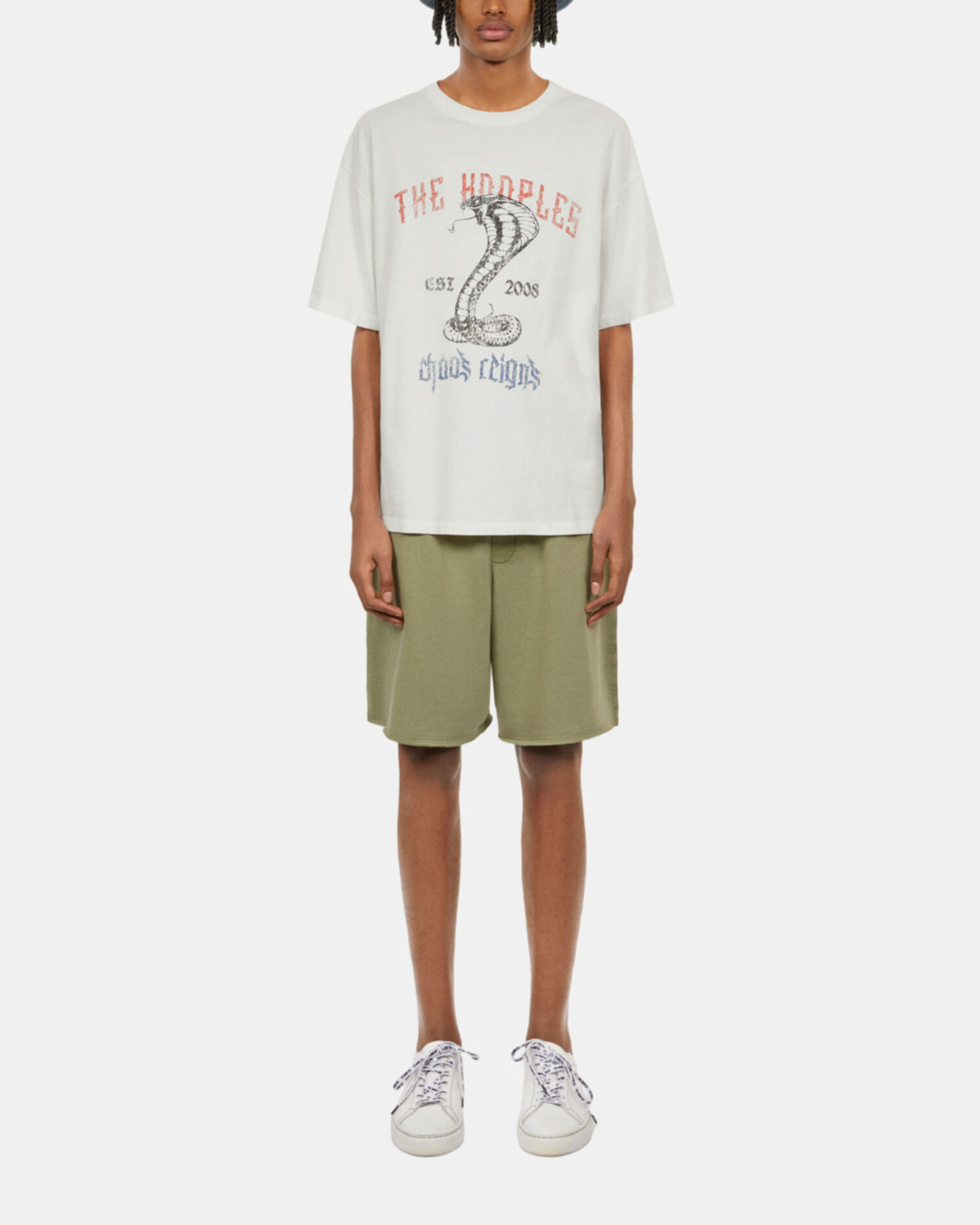 Ecru t-shirt with Chaos snake serigraphy, ECRU, hi-res image number null