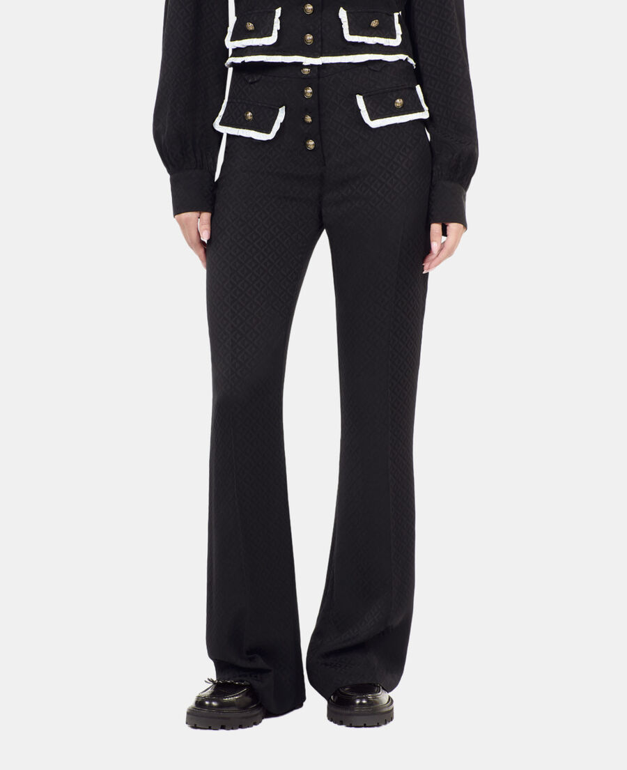 The Kooples F BLACK black flare trousers