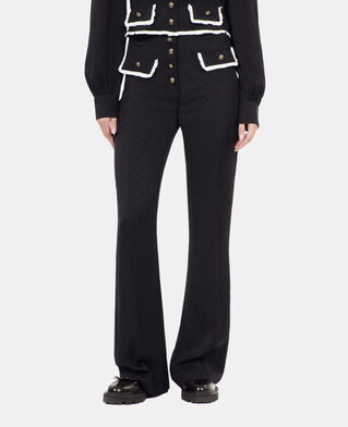 The Kooples F BLACK black flare trousers