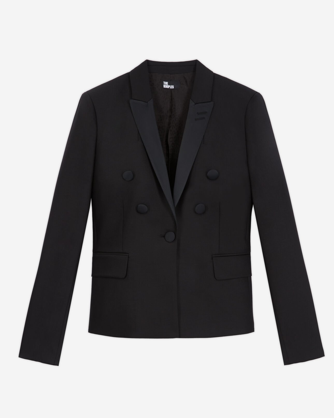 The Kooples WOMEN BLACK black wool suit jacket